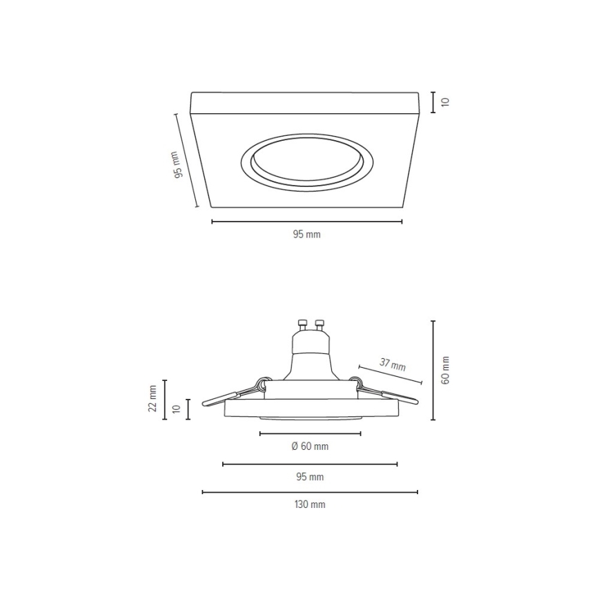 SET 3x LED-Einbauleuchte VITAR 1xGU10/5W/230V CRI 90 Eiche