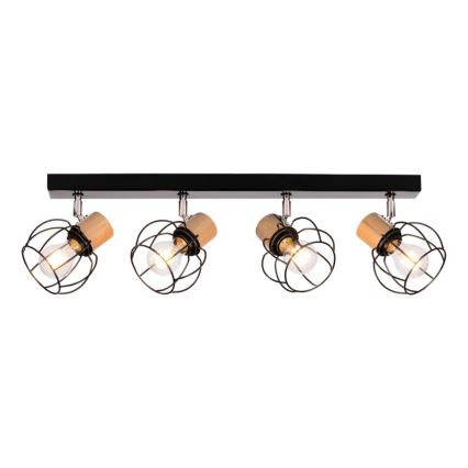 Spot de plafond PHIPHI 4xE27/60W/230V chêne