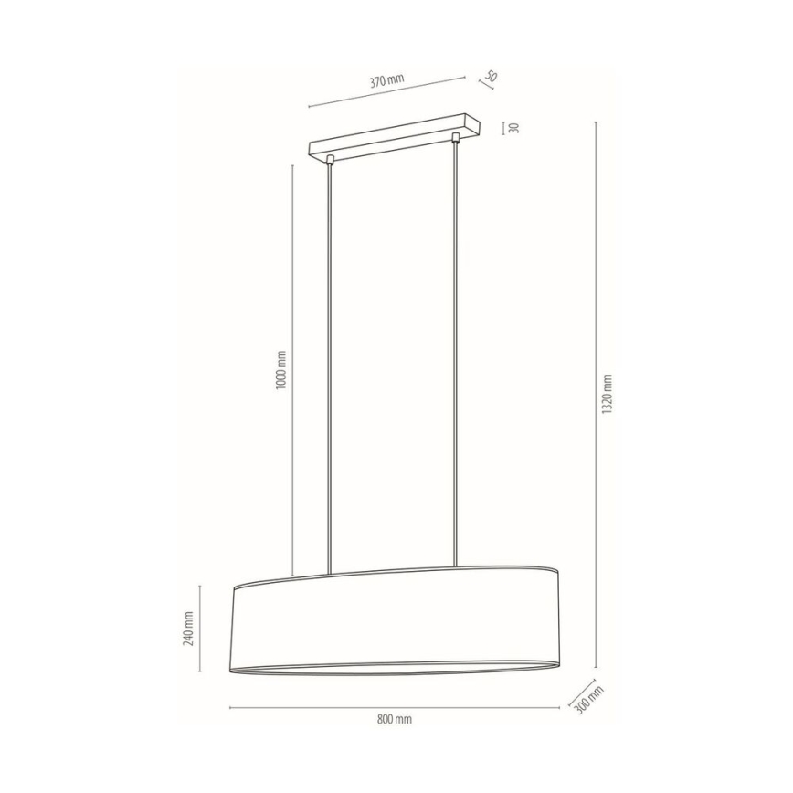 Schnur-Hängeleuchte BOHO 2xE27/40W/230V Eiche – FSC-zertifiziert