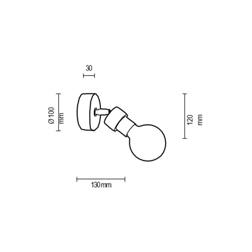 Wandspot MARJOLAINE 1xE27/25W/230V Eiche