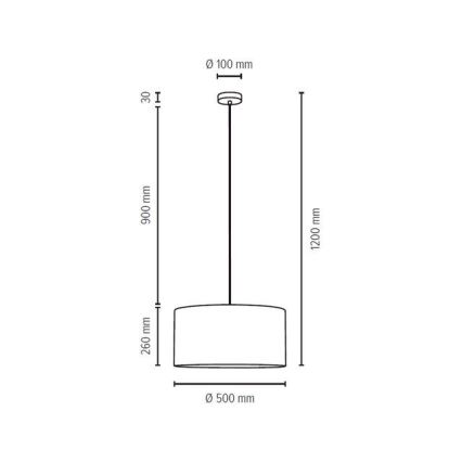 Lampadario a cavo SCARLETT 1xE27/60W/230V