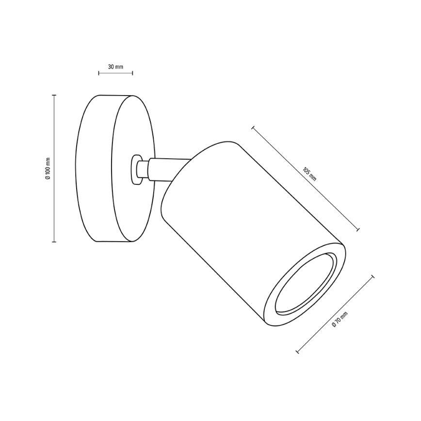Luce Spot da parete a LED MATTI 1xGU10/5W/230V quercia