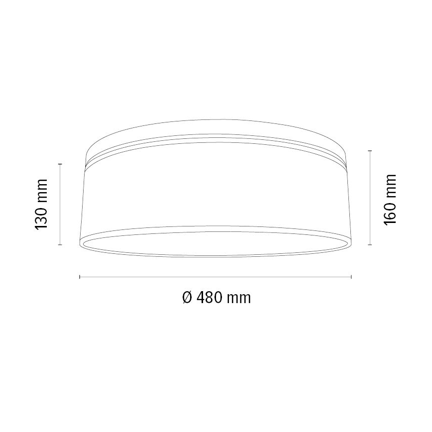Plafonnier BENITA 2xE27/25W/230V d. 48 cm crème/chêne