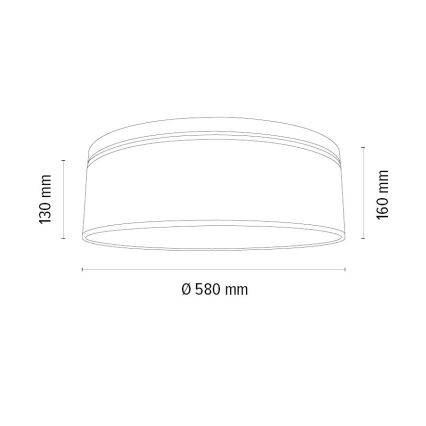 Plafonnier BENITA 4xE27/25W/230V d. 58 cm crème/chêne