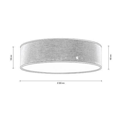 Lampada da soffitto NEGRO 3xE27/25W/230V 38 cm