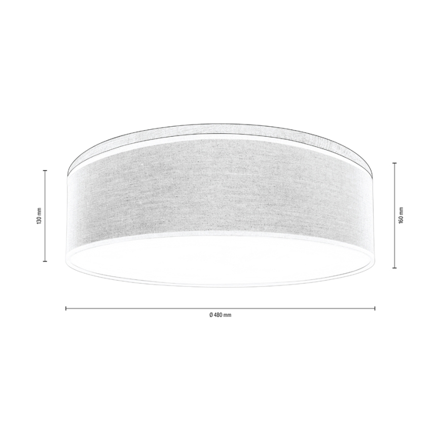 Plafoniera BOHO 3xE27/25W/230V diametro 48 cm quercia