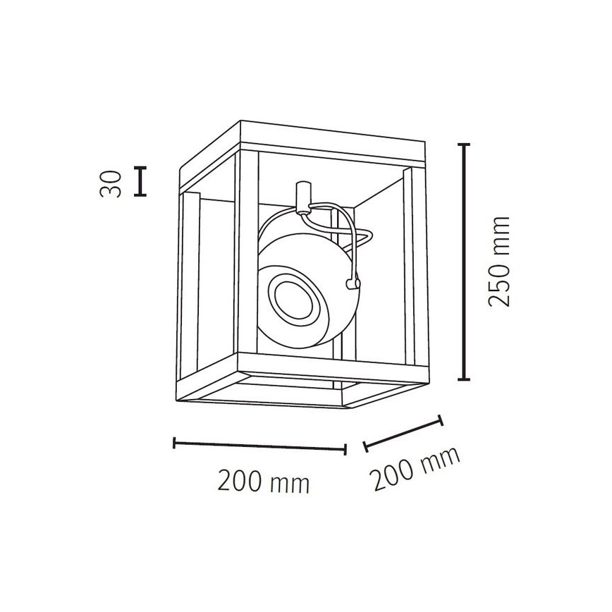 Plafoniera LED ROY 1xGU10/5W/230V quercia opaco