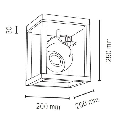 Plafoniera LED ROY 1xGU10/5W/230V quercia opaco