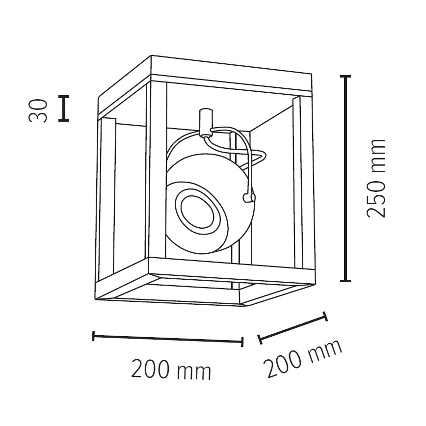 Plafoniera LED ROY 1xGU10/5W/230V quercia opaco