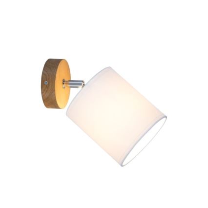 Faretto da parete APRILLIA 1xE27/25W/230V quercia bianco