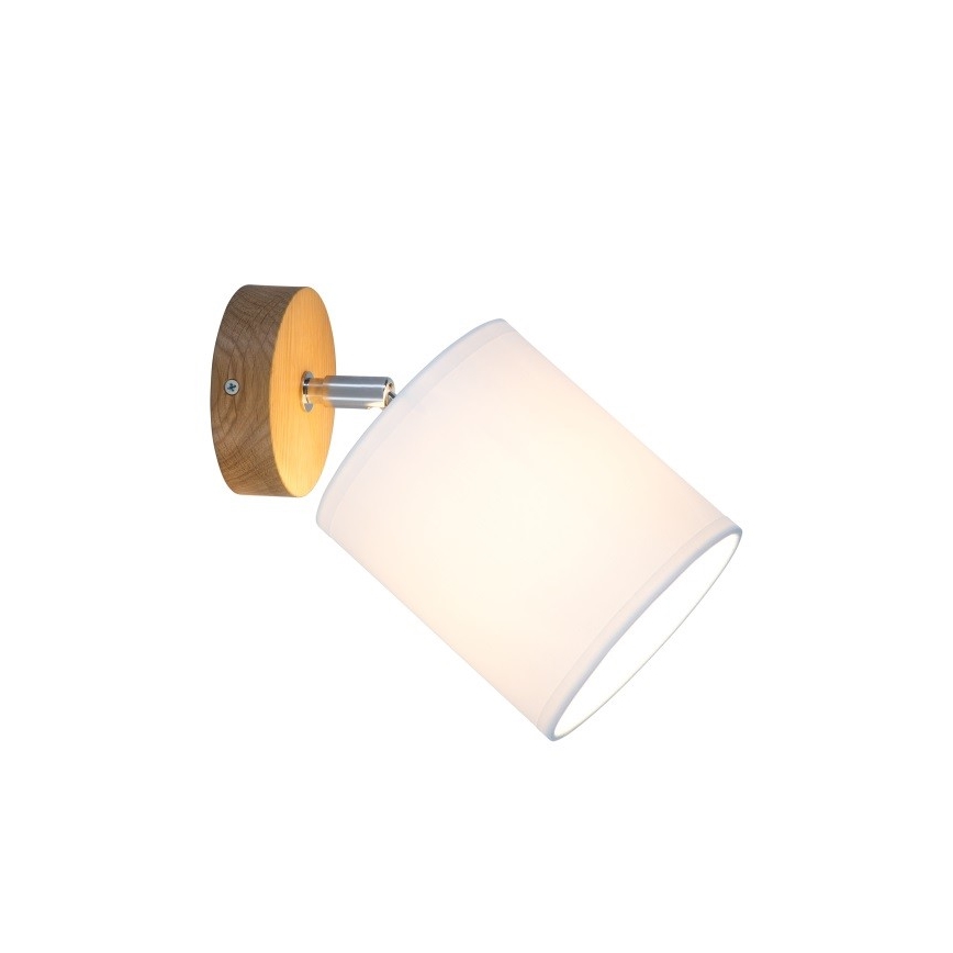 Faretto da parete APRILLIA 1xE27/25W/230V quercia bianco