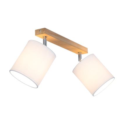 Faretto APRILLIA 2xE27/25W/230V quercia bianco