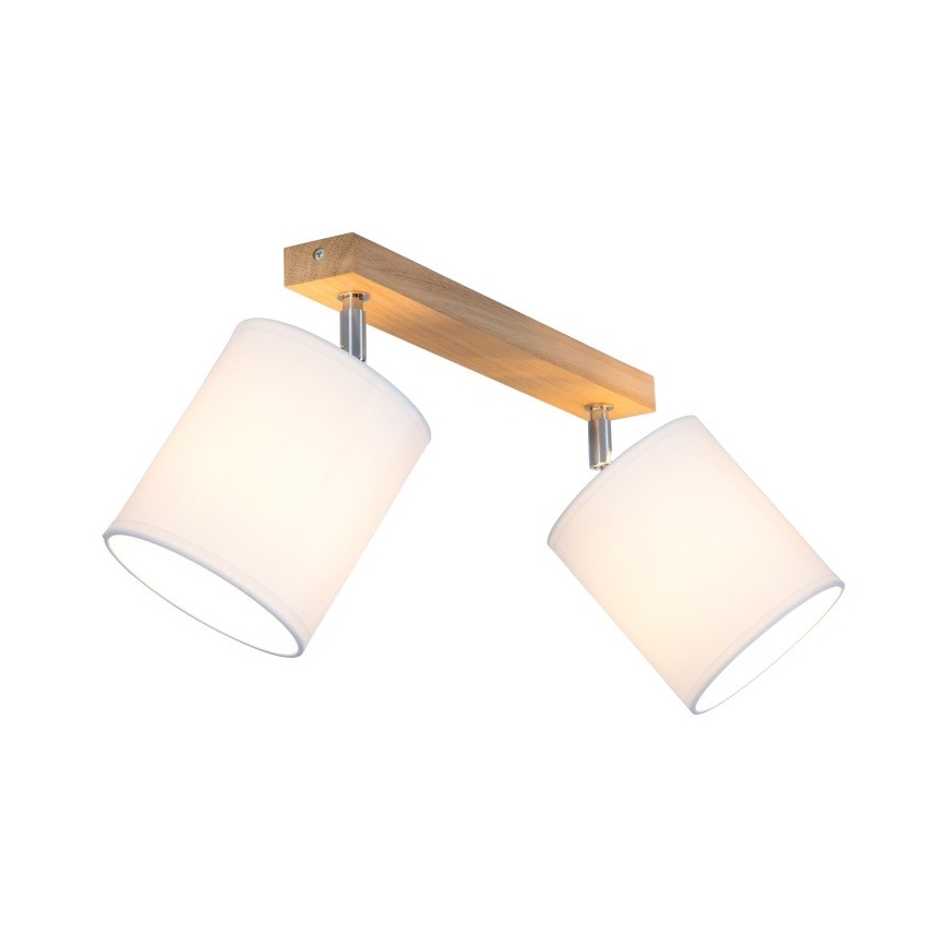 Faretto APRILLIA 2xE27/25W/230V quercia bianco