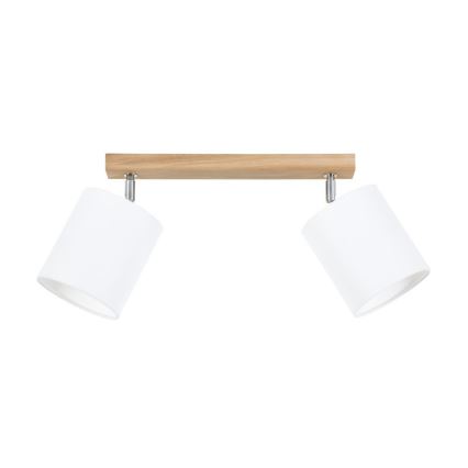 Faretto APRILLIA 2xE27/25W/230V quercia bianco