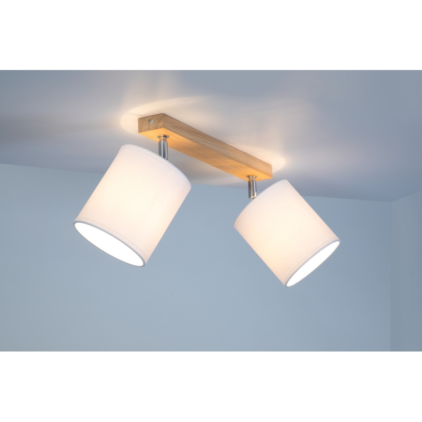 Faretto APRILLIA 2xE27/25W/230V quercia bianco