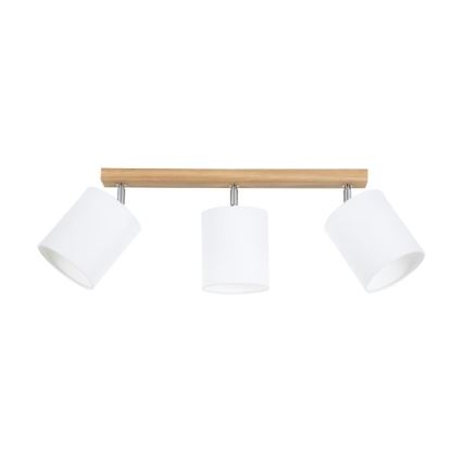 Spotleuchte APRILLIA 3xE27/25W/230V Eiche/Weiß