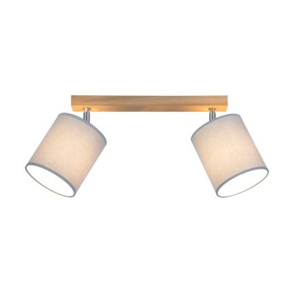 Faretto APRILLIA 2xE27/25W/230V quercia grigia - certificato FSC