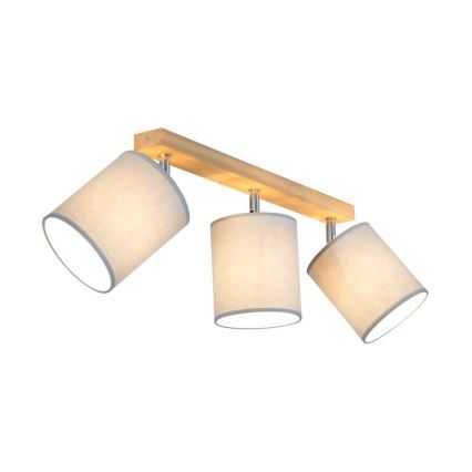 Faretto APRILLIA 3xE27/25W/230V quercia grigia - certificato FSC