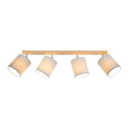 Faretto APRILLIA 4xE27/25W/230V quercia grigia - certificato FSC