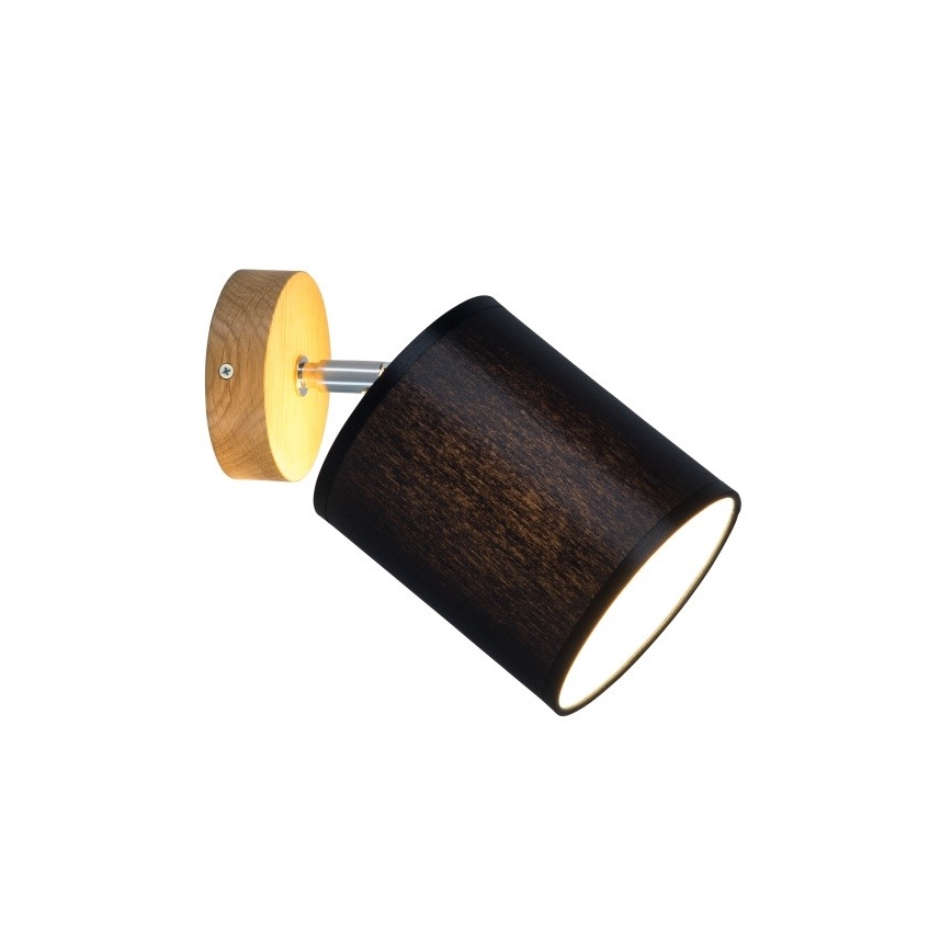 Applique murale APRILLIA 1xE27/25W/230V chêne noire - certifié FSC