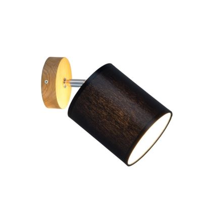 Faretto da parete APRILLIA 1xE27/25W/230V quercia nero