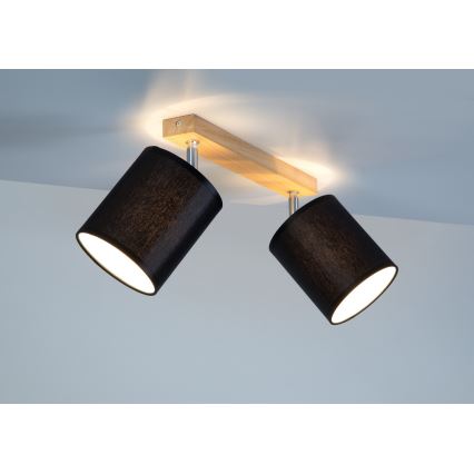 Faretto APRILLIA 2xE27/25W/230V quercia nera - certificato FSC