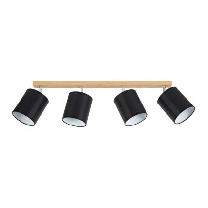 Faretto APRILLIA 4xE27/25W/230V quercia nera - certificato FSC