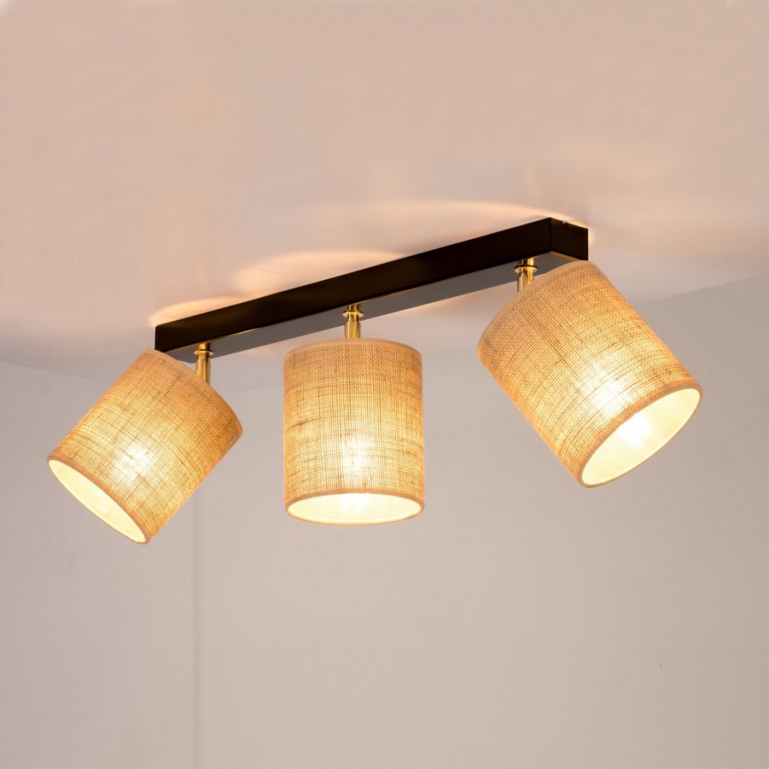Spot de plafond JUTE 3xE27/25W/230V