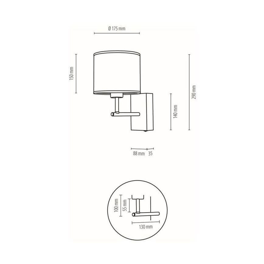 Applique BOHO 1xE27/25W/230V rovere