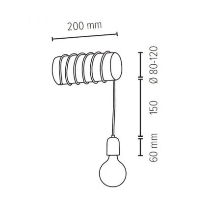Applique TRABO 1xE27/60W/230V - certificato FSC