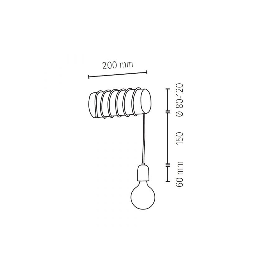 Applique TRABO 1xE27/60W/230V - certificato FSC