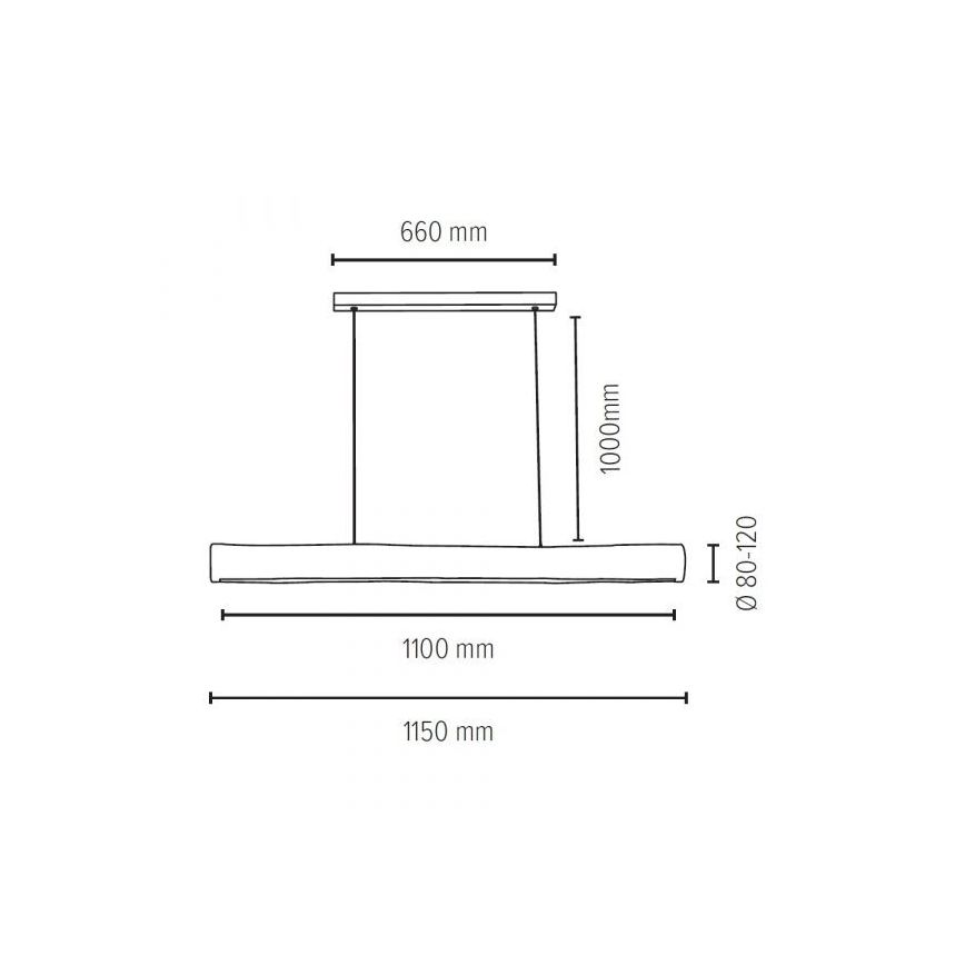 Suspension filaire à intensité variable LUCAS LED/33W/230V pin - certifié FSC