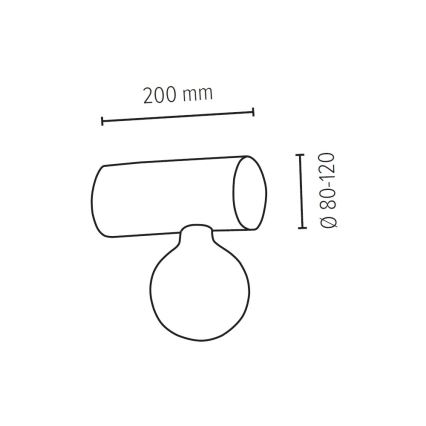 Applique TRABO 1xE27/25W/230V - certificato FSC