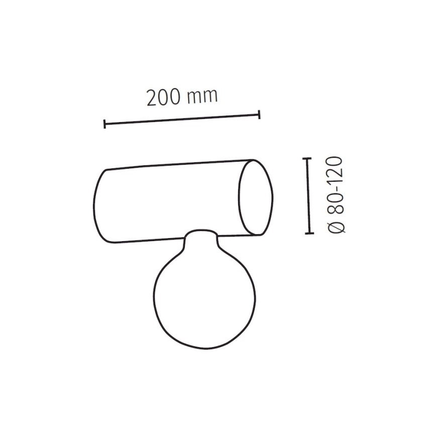 Applique TRABO 1xE27/25W/230V - certificato FSC
