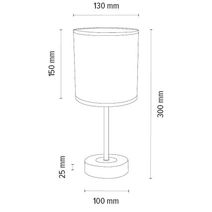 Lampada da tavolo BENITA 1xE27/60W/230V 30 cm marrone/rovere