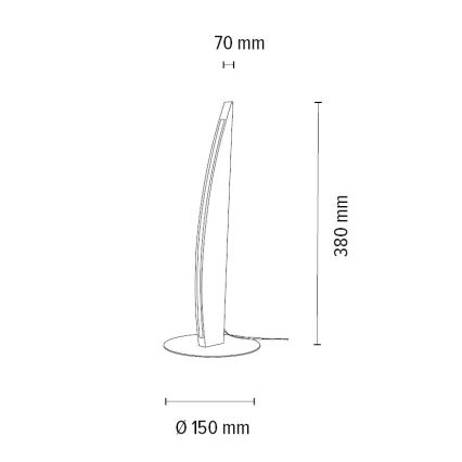 Dimmbare LED-Tischlampe DUBAI LED/4W/230V Eiche – FSC-zertifiziert