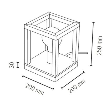 Lampada da tavolo KAGO 1xE27/60W/230V quercia opaco
