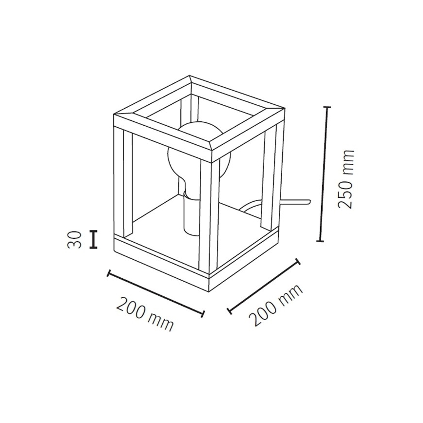 Lampe de table KAGO 1xE27/60W/230V chêne mat