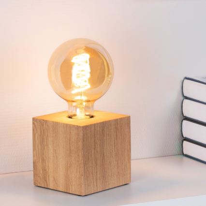 Lampe de table TRONGO SQUARE 1xE27/25W/230V chêne