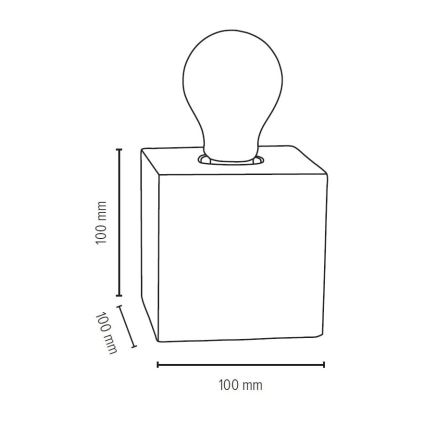 Lampe de table TRONGO SQUARE 1xE27/25W/230V chêne