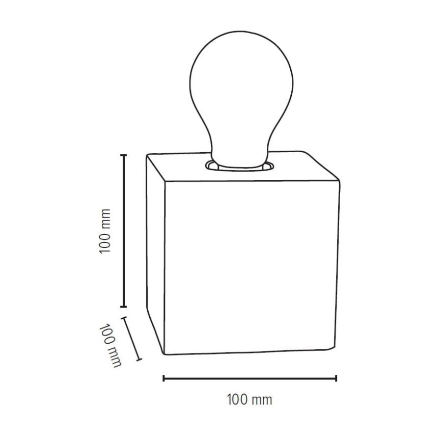 Lampe de table TRONGO SQUARE 1xE27/25W/230V chêne
