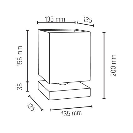 Lampada da tavolo INGER 1xE27/25W/230V quercia