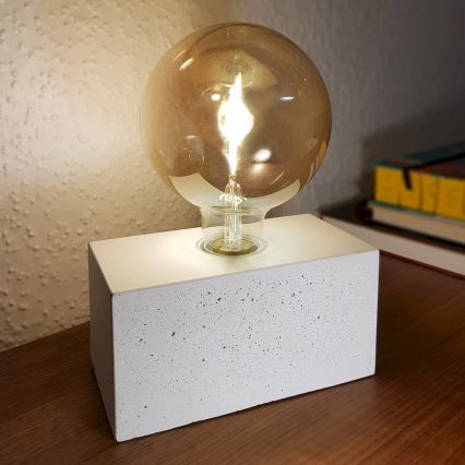 Lampada da tavolo STRONG DOUBLE 1xE27/25W/230V cemento