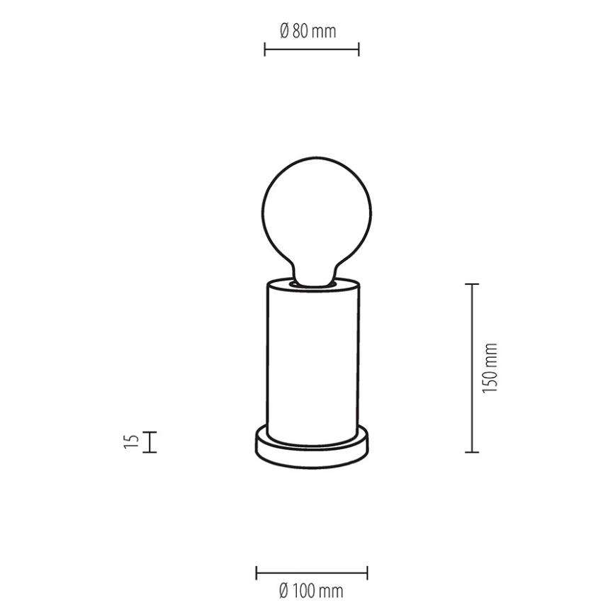 Lampe de table TASSE 1xE27/25W/230V hêtre
