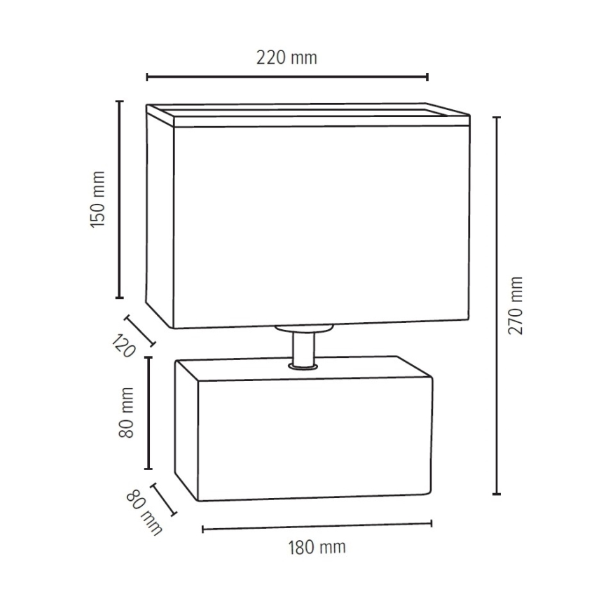 Lampada da tavolo THEO 1xE27/25W/230V quercia