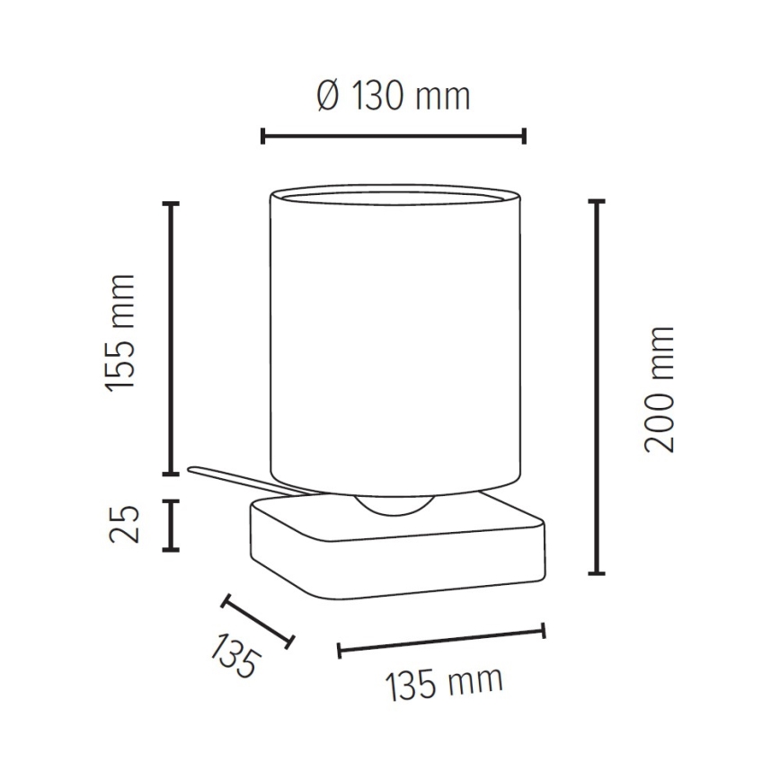 Lampada da tavolo JENTA 1xE27/25W/230V quercia