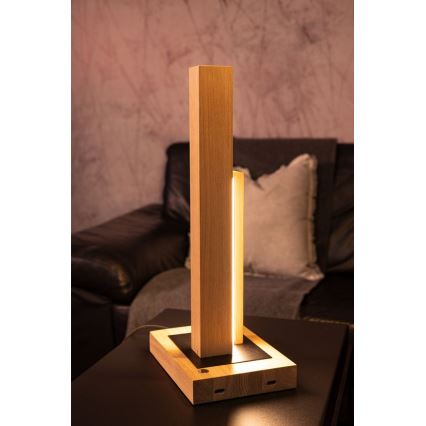 Lampada da tavolo LED dimmerabile SOHO BLACK LED/10W/230V 45 cm quercia