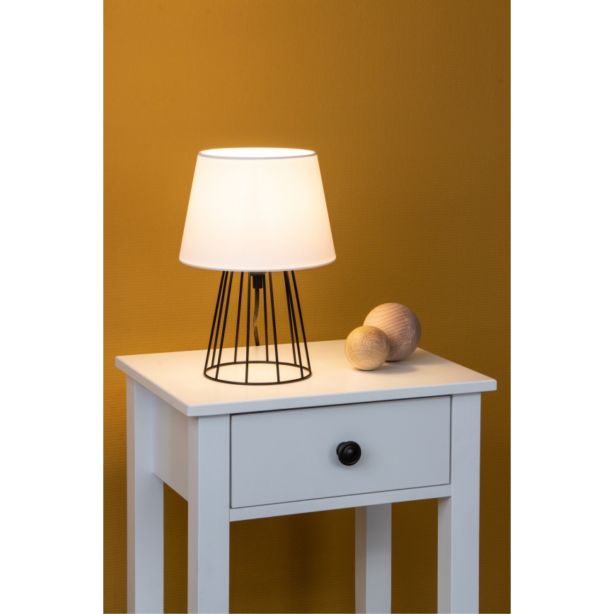 Spot-Light - Lampe de table MANGOO 1xE27/40W/230V blanche/noire