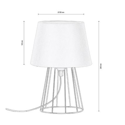 Spot-Light - Lampe de table MANGOO 1xE27/40W/230V blanche/noire