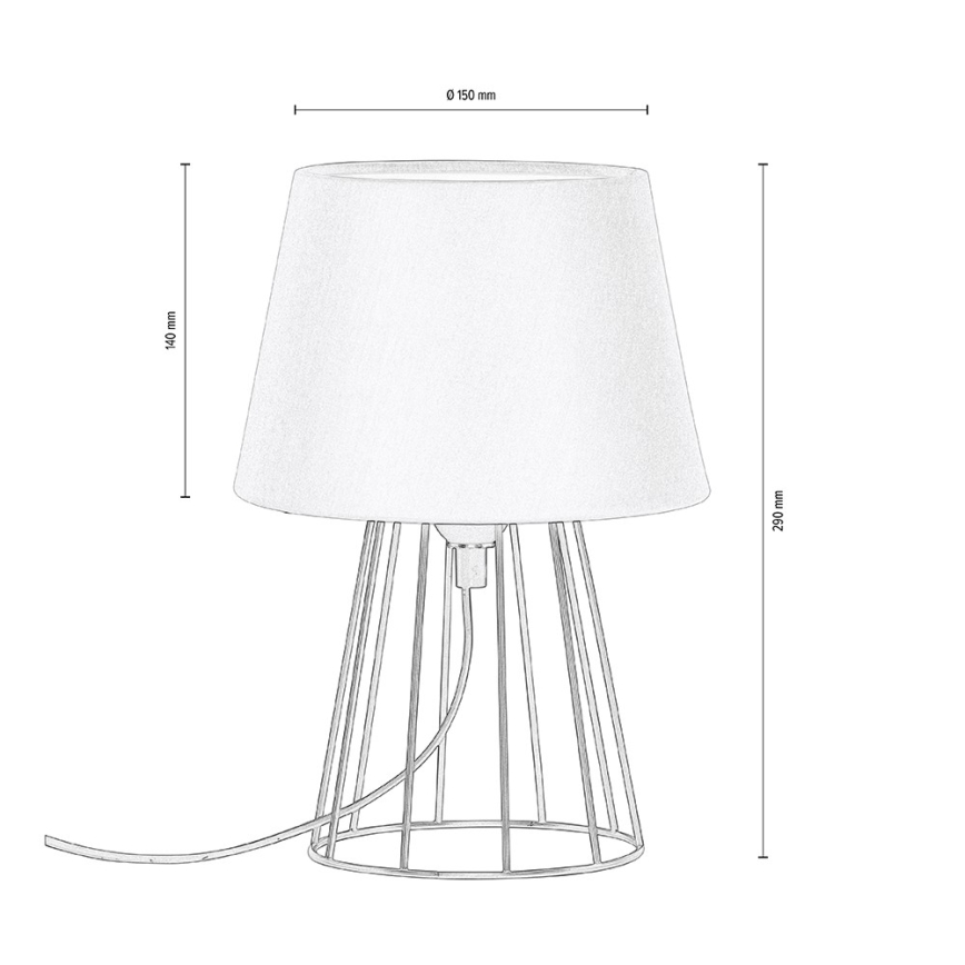 Spot-Light - Lampe de table MANGOO 1xE27/40W/230V blanche/noire